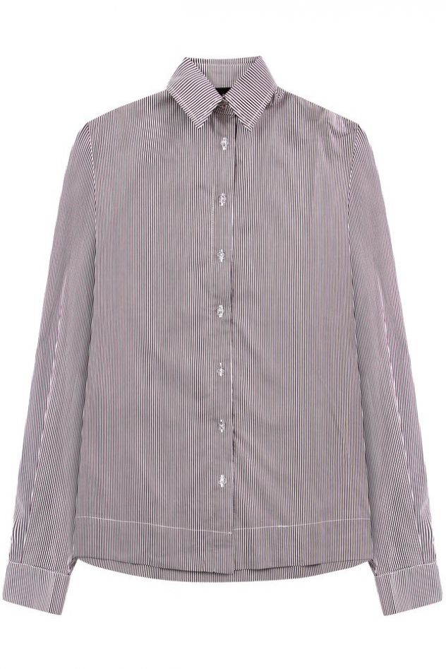 Koszula biała we wrzosowe paseczki My Style 100% Bawełna 