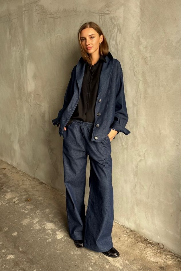 SHOP THE LOOK 14 - komplet ciemny dżins