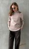 Ciepły sweterek WISKOZOWY beżowo-różowy