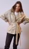 bawełniany beżowy płaszcz wiosenny prochowiec TRUE COLOR krótki żakiet