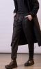 Czarne męskie bawełniane spodnie w gumkę Loose Shine Bawełna 100% włoska