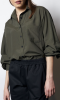 Koszula Jedwabna Khaki oversize My Style 50% jedwab 50 wiskoza