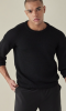 Wełniany sweter 100% wełny merino czarny  z okrągłym dekoltem  oversize (Kopia)