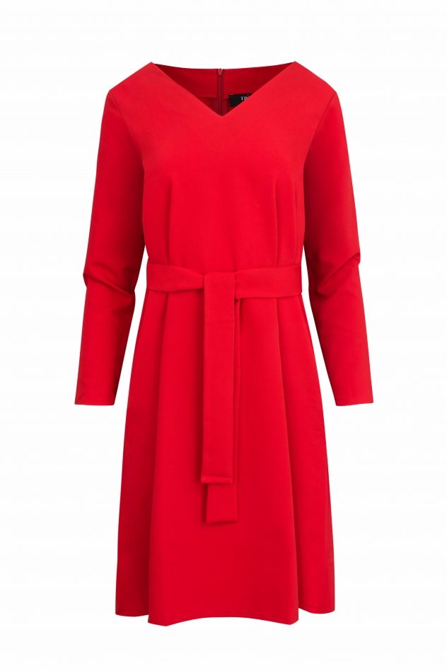 czerwona sukienka SIMPLICITY RED POWER TRUE COLOR BY ANN