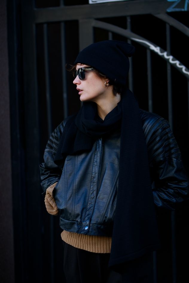 Komplet 100% Merino Wełniana Czapka i Wełniany Zimowy SZAL merino unisex Czarny