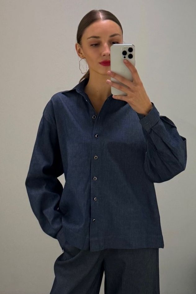 Koszula jeans bawełniana 