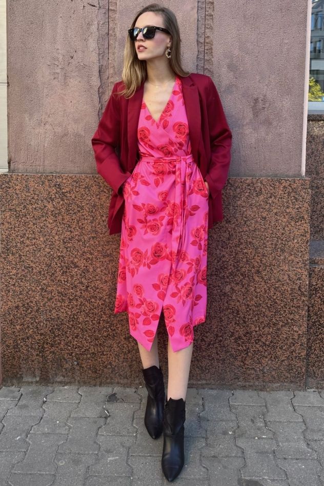 SHOP THE LOOK 4 - zestaw burgundowo-różowy
