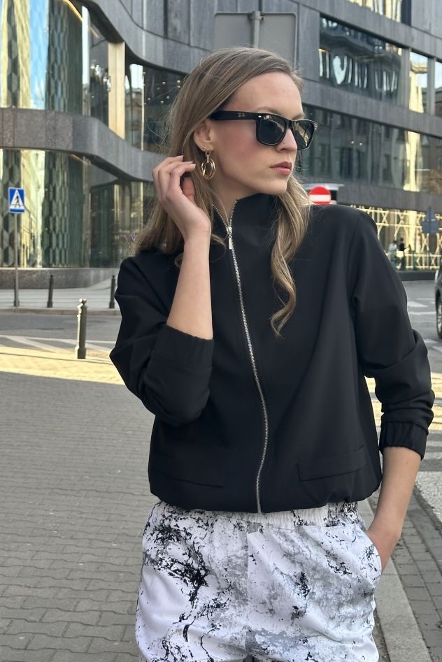 Wełniany bomber THE NIGHT 100% wełny włoskiej z podszewką wiskozową