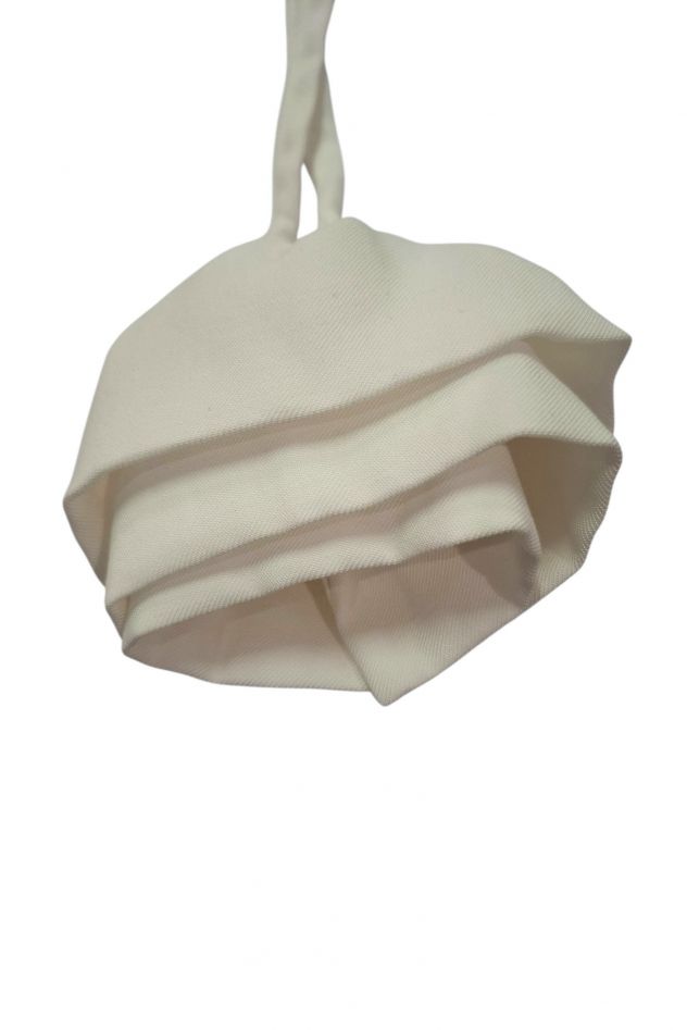 Choker na szyję duża róża biała ecru 
