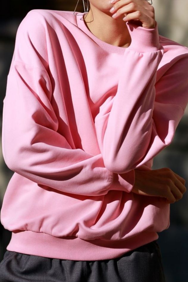 Spódniczka z wiskozy fuksjowa w pomarańczowe kwiaty