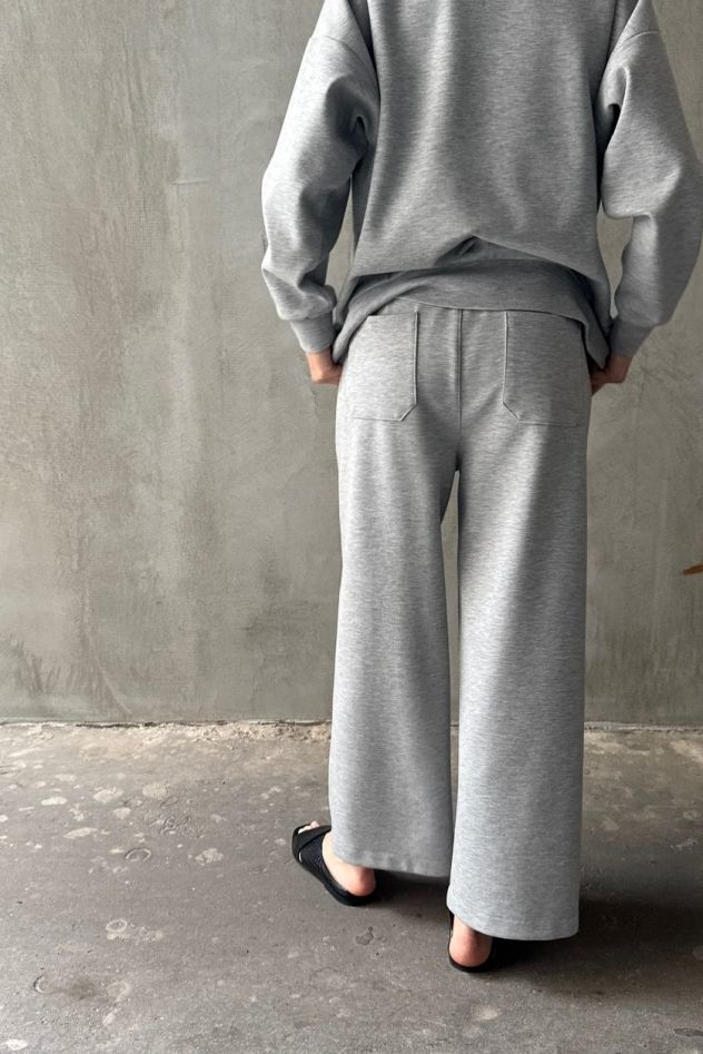 SHOP THE LOOK 12 - SZARY KOMPLET DRESOWY BAWEŁNIANY
