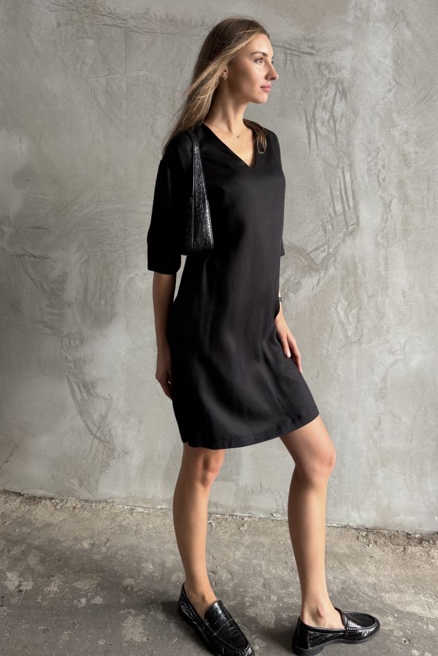 Czarna sukienka Classy czarna 100% tencel