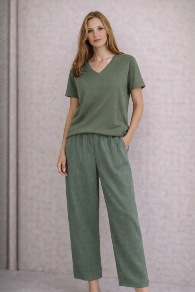 T-shirt zielony 100% bawełna