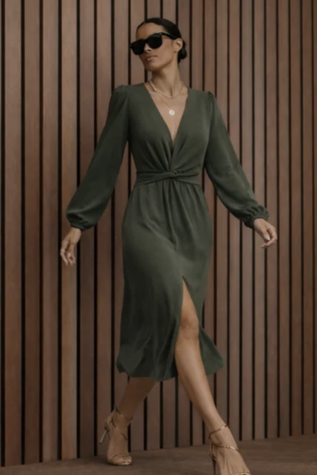 Sukienka maxi 100% wiskoza ciemna zieleń 