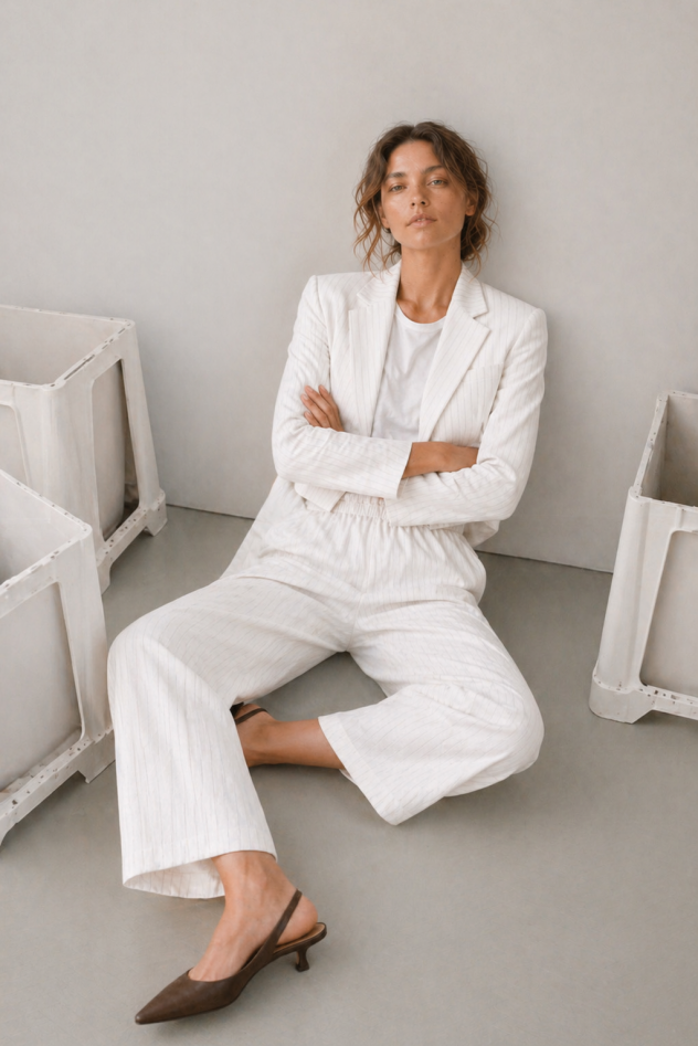 Koszula oversize biała My Style z włoskiej bawełny 100%