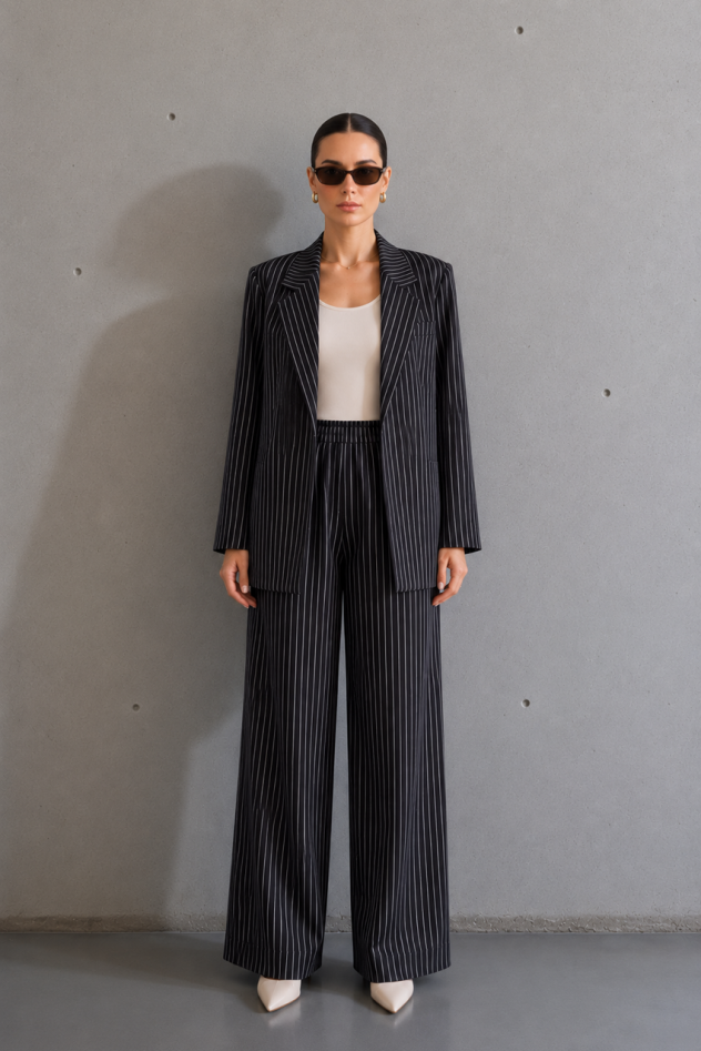 SHOP THE LOOK 13 - GARNITUR WEŁNIANY gładki szaro fioletowy TAUPE