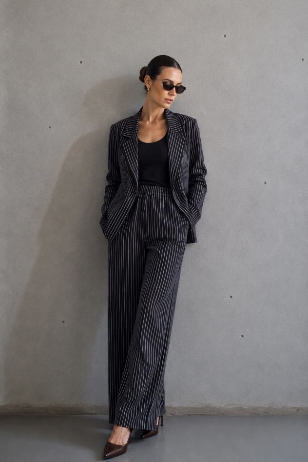 SHOP THE LOOK 13 - GARNITUR WEŁNIANY gładki szaro fioletowy TAUPE