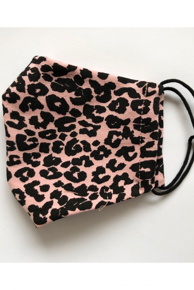 2 Maseczki z bawełny PINK PANTHER certyfikat OEKO TEX 2 warstwowa z kieszonką na filtr Różowa Pantera