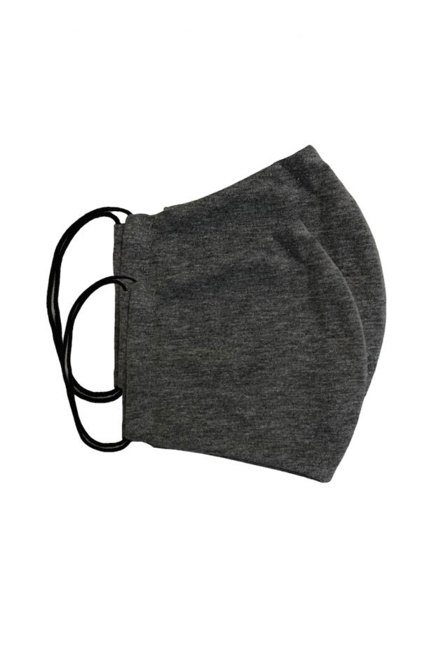 2 maseczki UNISEX z bawełny GRAFIT MELANŻ certyfikat OEKO TEX 2 warstwowa z kieszonką na filtr