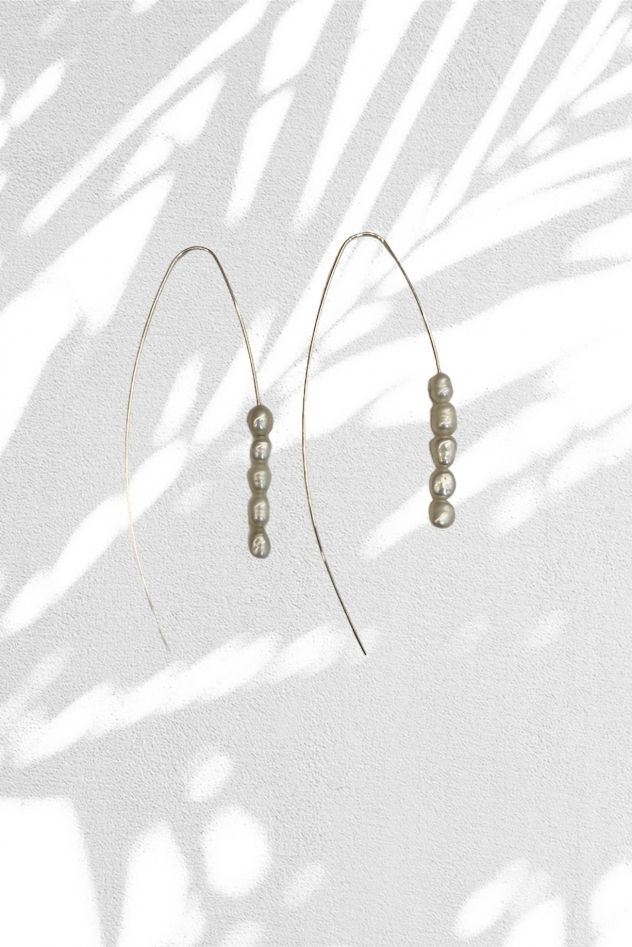 Srebrne Kolczyki SIMPLE PEARLS