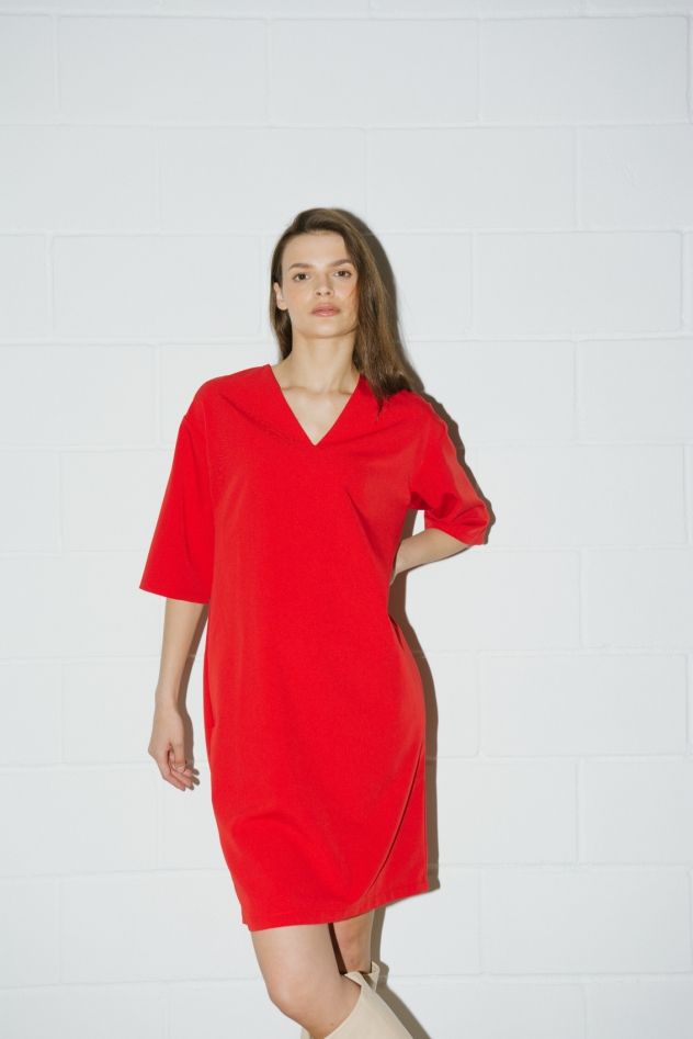 Czerwona sukienka Classy Red Power Kimono
