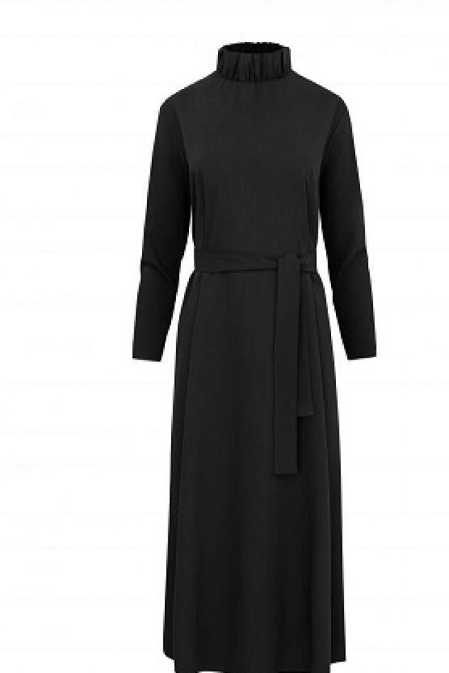 Czarna sukienka wełniana simplicity midi