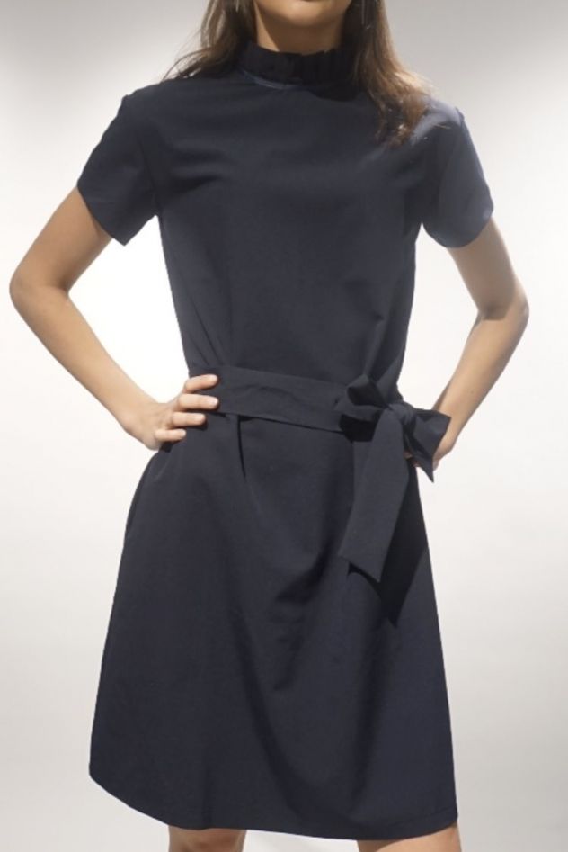 Granatowa sukienka charming dress short deep navy