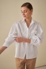 Biała 100% Bawełniana Koszula oversize My Style No. 2 z oryginalnym bufiastym rękawem z bufkami
