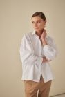 Biała 100% Bawełniana Koszula oversize My Style No. 2 z oryginalnym bufiastym rękawem z bufkami