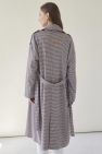 Oversizeowy stylowy przejsciowy Płaszcz wełna 100% z pagonami oversize w kratkę pepitkę brąz czerwień czerń 