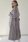 Oversizeowy stylowy przejsciowy Płaszcz wełna 100% z pagonami oversize w kratkę pepitkę brąz czerwień czerń 