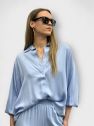 Koszula MY STYLE błękitna gładka oversize 100% wiskozy