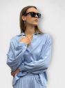 Koszula MY STYLE błękitna gładka oversize 100% wiskozy
