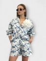 SHOP THE LOOK 11 - komplet bawełna w kwiaty i sweter BAWEŁNA BLUE