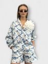 SHOP THE LOOK 11 - komplet bawełna w kwiaty i sweter BAWEŁNA BLUE