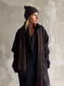 Komplet 100% Merino Wełniana Czapka i Wełniany Zimowy SZAL merino unisex czekolada