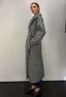 Płaszcz szary zimowy maxi a la karakuł oversize Kind of Magic