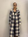 Płaszcz Wełniany Kind of Magic granatowo beżowa krata