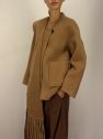 Kurtko płaszczyk wełniany camelowy karmelowy 100% Wełna z osobnym szalem w komplecie