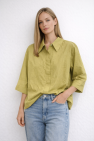 Koszula limonkowa marszczona bawełna 100%