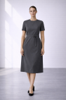 Sukienka szara grafitowa Office look wiskoza wełna 