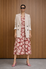 Wiskozowa sukienka kopertowa MAXI na krótki rękaw burgundowo ceglasta w białe kwiaty