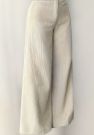 Spodnie KREMOWE sztruksowe szerokie z zakładkami i suwakiem 