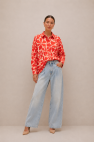 Koszula oversize bawełniana w kwiaty My Style 