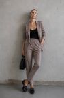 SHOP THE LOOK 13 - GARNITUR WEŁNIANY gładki szaro fioletowy TAUPE