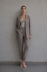 SHOP THE LOOK 13 - GARNITUR WEŁNIANY gładki szaro fioletowy TAUPE