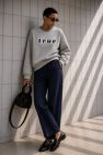 Szara bluza oversize z logo  100% bawełna 