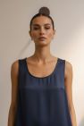 Top wiskozowy granatowy lekki basic 