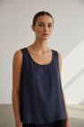 Top wiskozowy granatowy lekki basic 