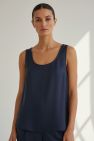 Top wiskozowy granatowy lekki basic 